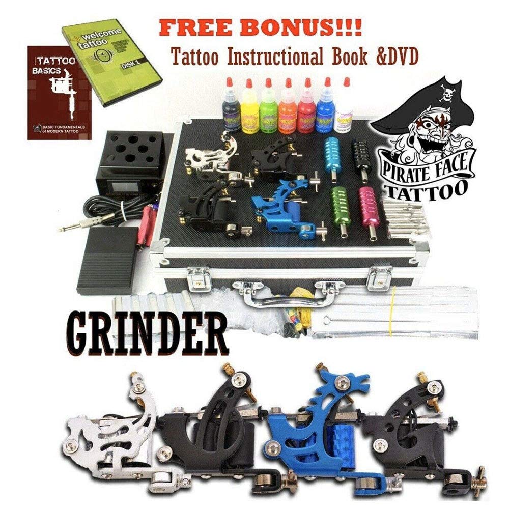 Amazon.com: Grinder Tattoo Kit by Pirate Face Tattoo / 4 Tattoo